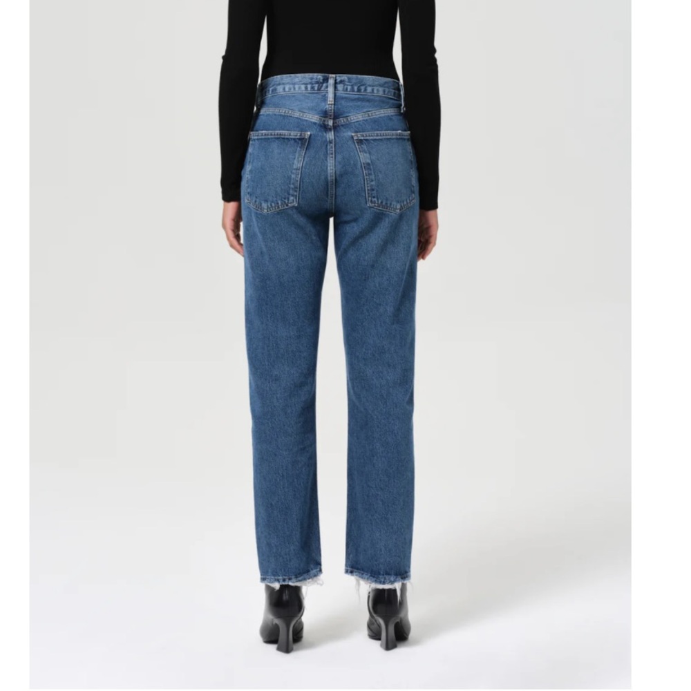 AGOLDE 90's Pinch Waist High Rise Straight Leg Jeans Size 24 Organic Cotton